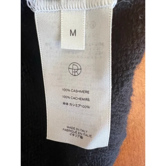 NWOT THE ROW Black Cashmere Turtleneck Sweater M